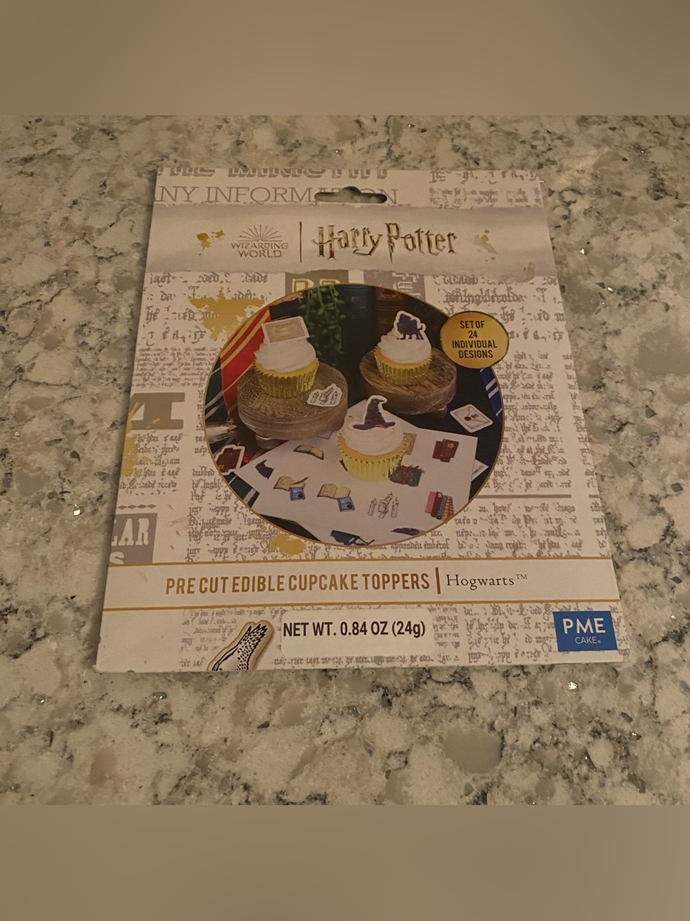 PME Cake Harry Potter Hogwarts pre cut edible cupcake toppers